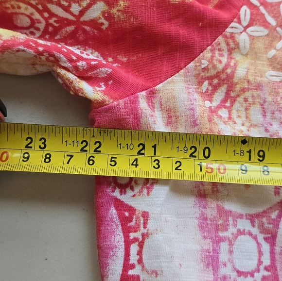 Chico's Bright Boho Tie Dye Top Size 3 XL - Picture 5 of 7